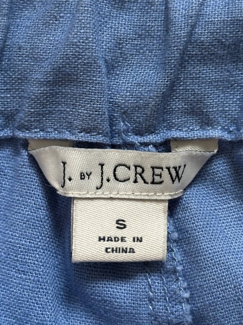 J Crew Pom Pom Shorts Pull On Linen Cotton Blend Blue 2.5 inch inseam - Picture 7 of 15